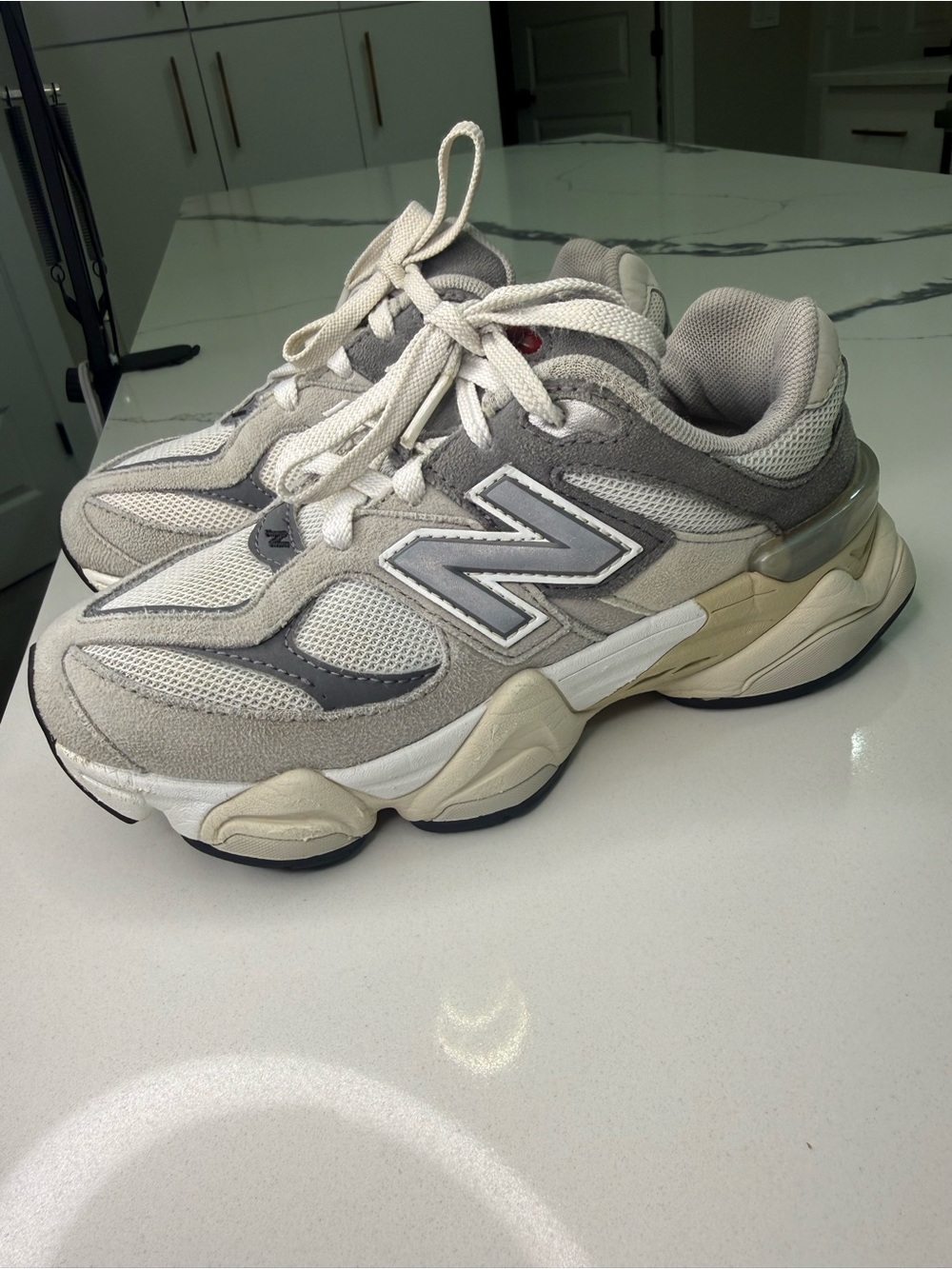 New Balance 9060 Rain Cloud Grey PC9060GY Boys Size 2